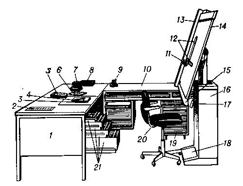 Чертеж компютерного стола Макет шкафа, Дизайн офисного стола, Угловая мебель