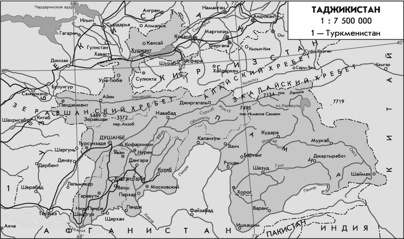 Карта куляб таджикистан