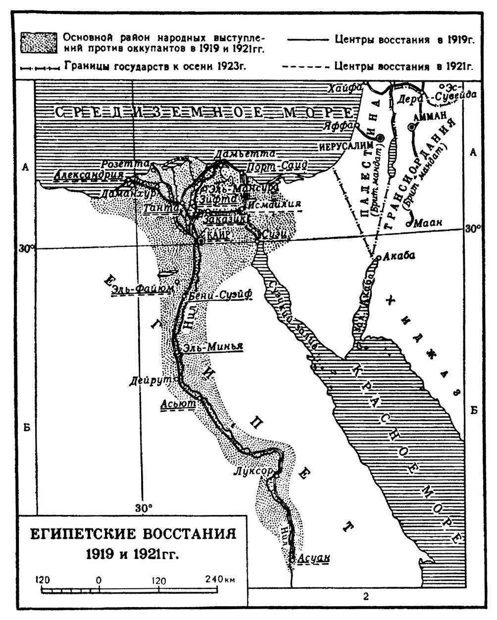 ЕГИПЕТСКИЕ ВОССТАНИЯ 1919, 1921